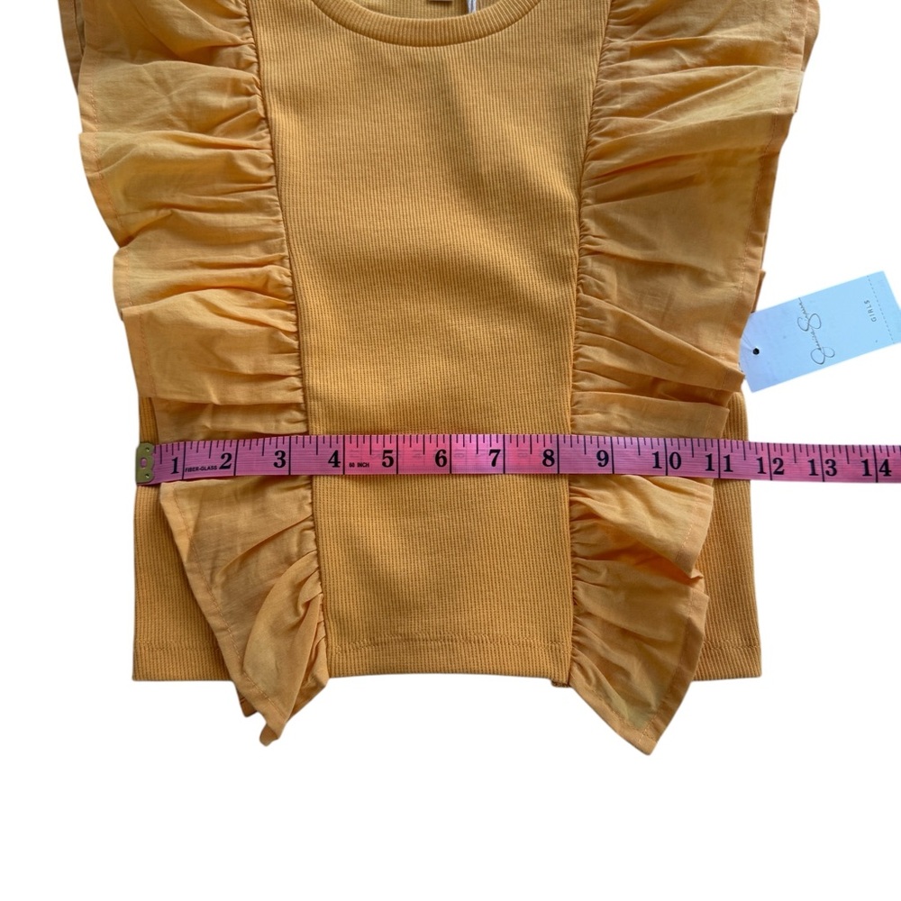 Kids Ruffled Orange Top - Picture 4 of 9